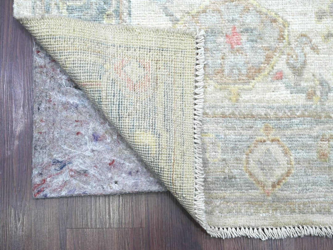 2'11" x 16'4" New Hand Knotted Ivory Wool Runner Oriental Rug - MOA10222532