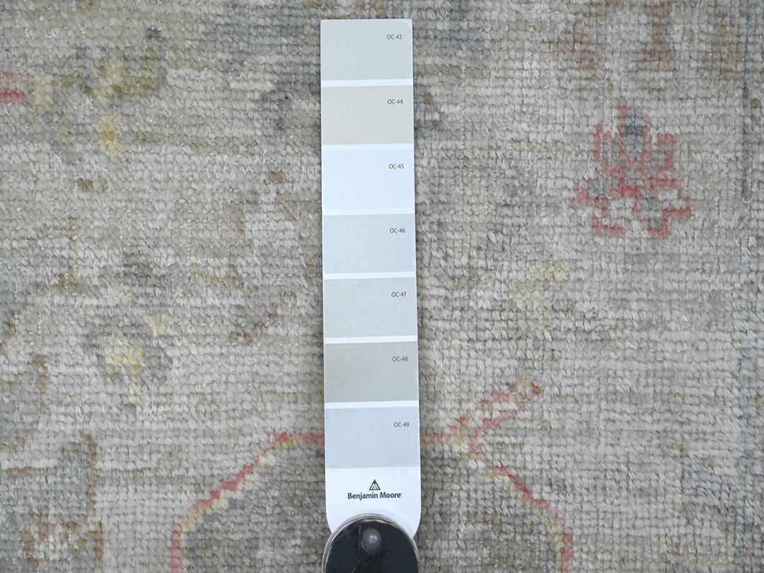 2'11" x 16'4" New Hand Knotted Ivory Wool Runner Oriental Rug - MOA10222532