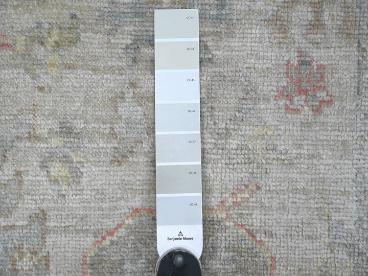 2'11" x 16'4" New Hand Knotted Ivory Wool Runner Oriental Rug - MOA10222532