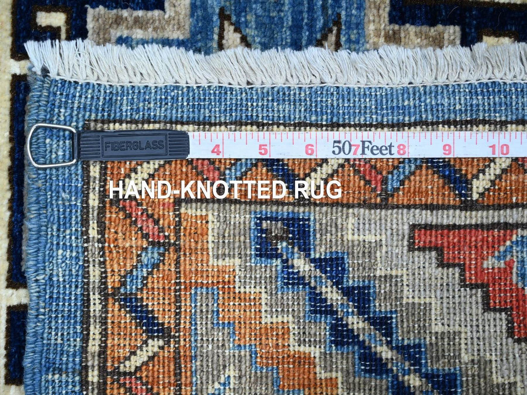 3'2" x 5'0" New Hand Knotted Blue Wool Rectangle Oriental Rug - MOA10222536