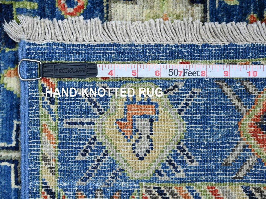 3'1" x 5'2" New Hand Knotted Blue Wool Rectangle Oriental Rug - MOA10222537