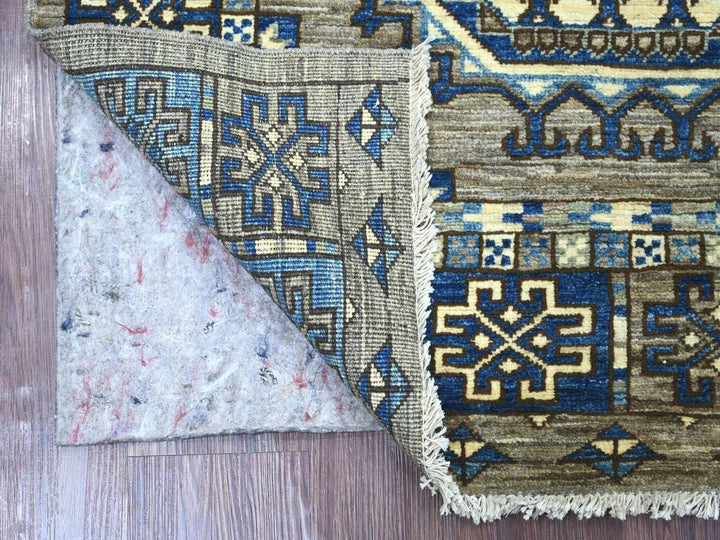 3'3" x 4'10" New Hand Knotted Grey Wool Rectangle Oriental Rug - MOA10222538