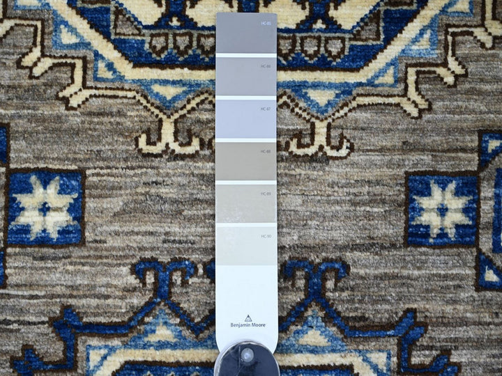 3'3" x 4'10" New Hand Knotted Grey Wool Rectangle Oriental Rug - MOA10222538