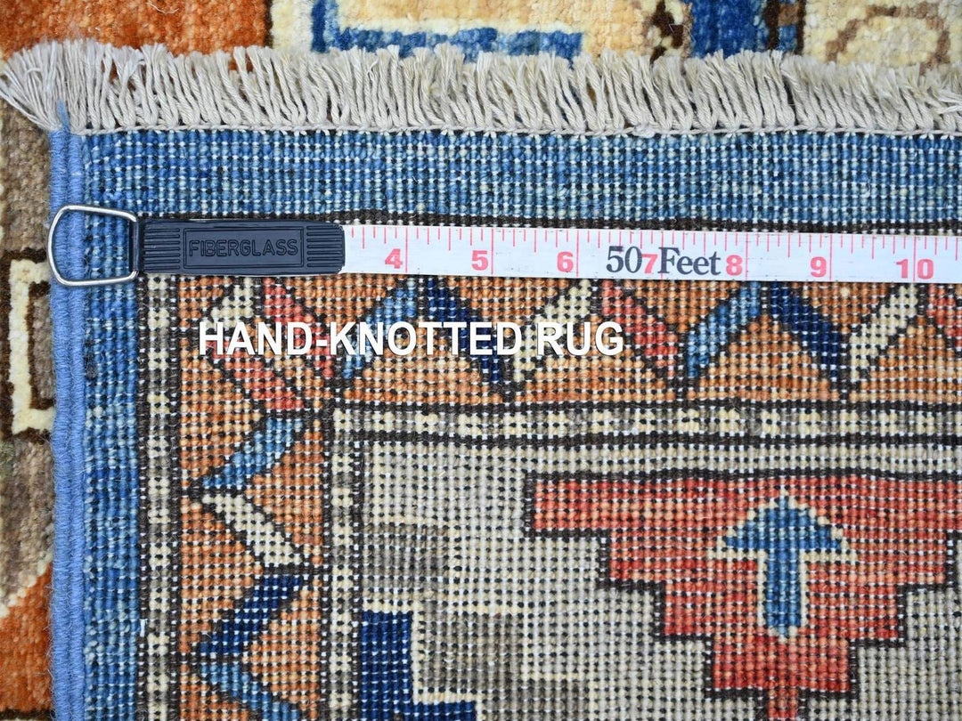 6'0" x 8'10" New Hand Knotted Blue Wool Rectangle Oriental Rug - MOA10222540