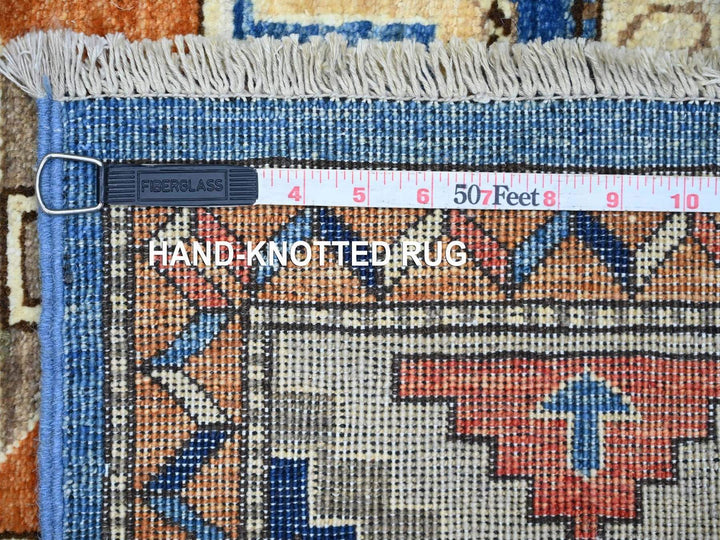 6'0" x 8'10" New Hand Knotted Blue Wool Rectangle Oriental Rug - MOA10222540