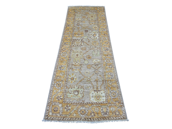 2'8" x 7'10" New Hand Knotted Brown Wool Runner Oriental Rug - MOA10222542