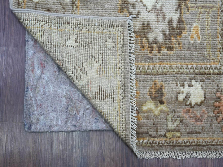 2'7" x 17'2" New Hand Knotted Brown Wool Runner Oriental Rug - MOA10222544