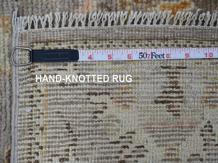 2'7" x 17'2" New Hand Knotted Brown Wool Runner Oriental Rug - MOA10222544