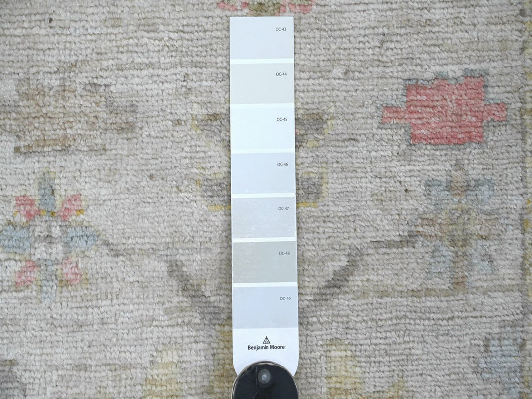 2'6" x 15'5" New Hand Knotted Ivory Wool Runner Oriental Rug - MOA10222545