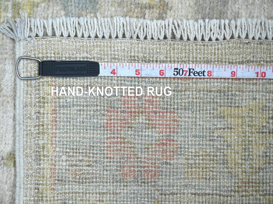 2'6" x 15'5" New Hand Knotted Ivory Wool Runner Oriental Rug - MOA10222545
