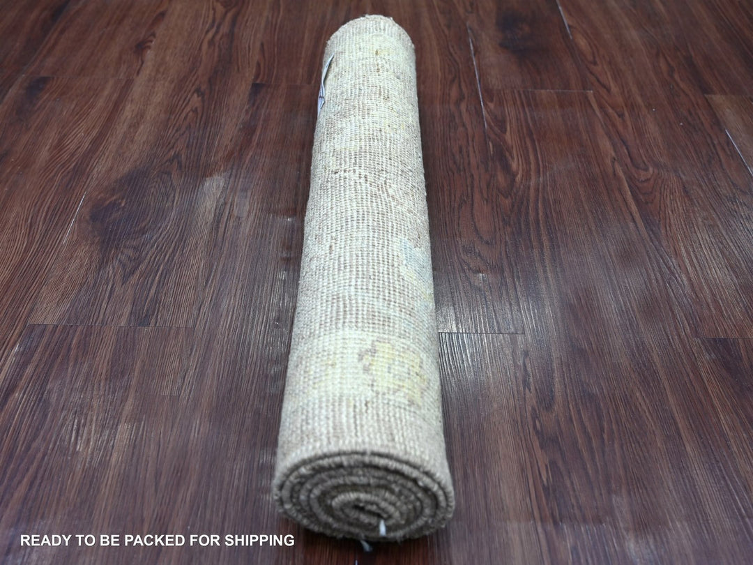 2'1" x 6'2" New Hand Knotted Brown Wool Runner Oriental Rug - MOA10222547