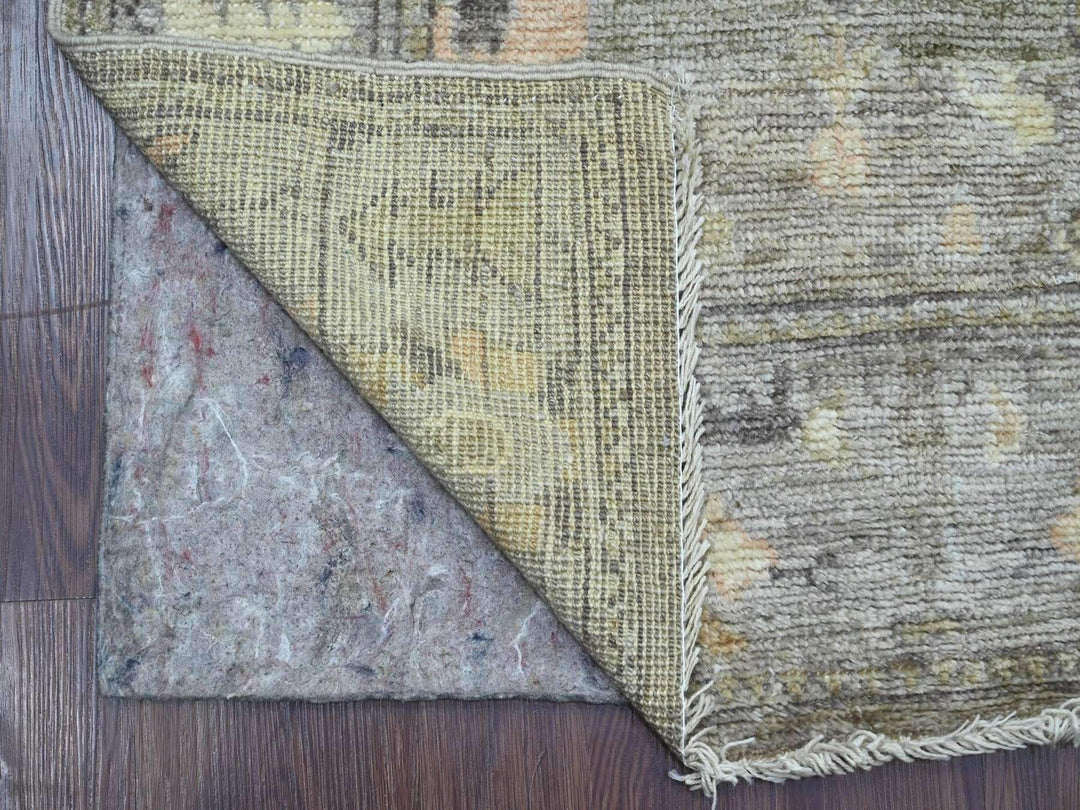 2'11" x 12'9" New Hand Knotted Brown Wool Runner Oriental Rug - MOA10222548