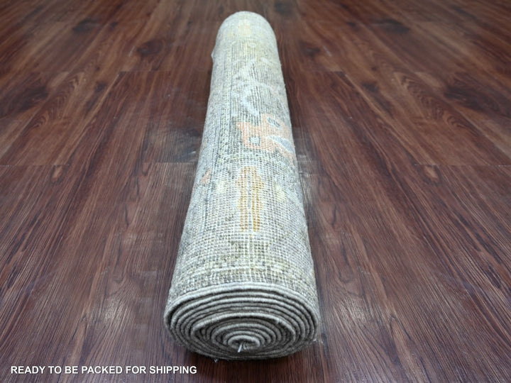 2'11" x 12'9" New Hand Knotted Brown Wool Runner Oriental Rug - MOA10222548