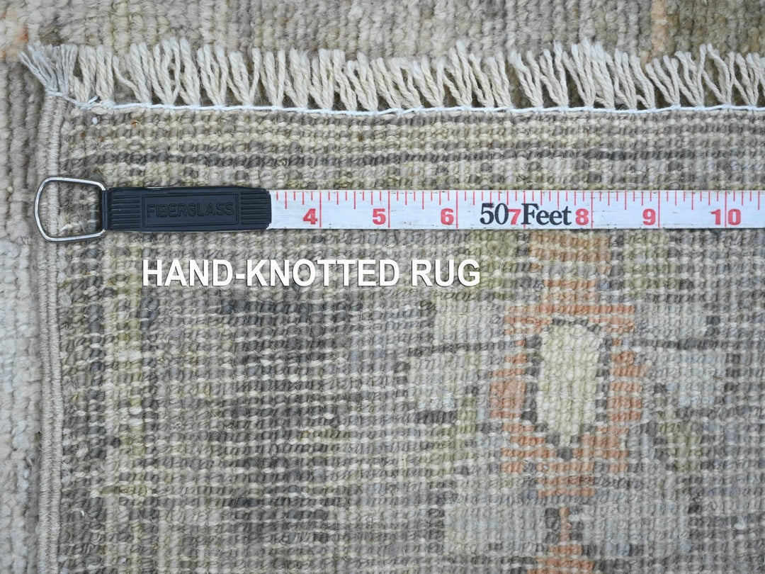 2'11" x 12'9" New Hand Knotted Brown Wool Runner Oriental Rug - MOA10222548