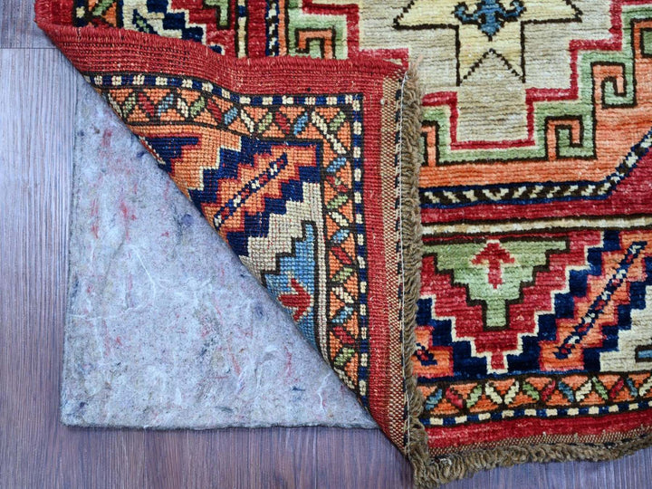 2'7" x 12'6" New Hand Knotted Red Wool Runner Oriental Rug - MOA10222551