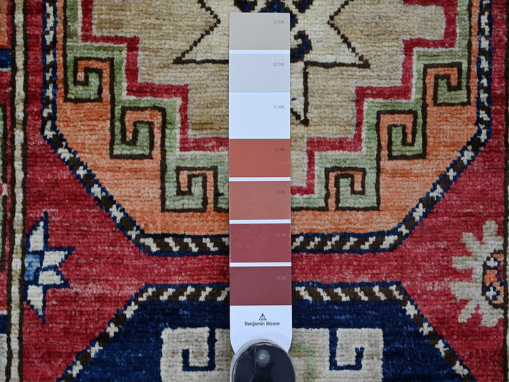 2'7" x 12'6" New Hand Knotted Red Wool Runner Oriental Rug - MOA10222551