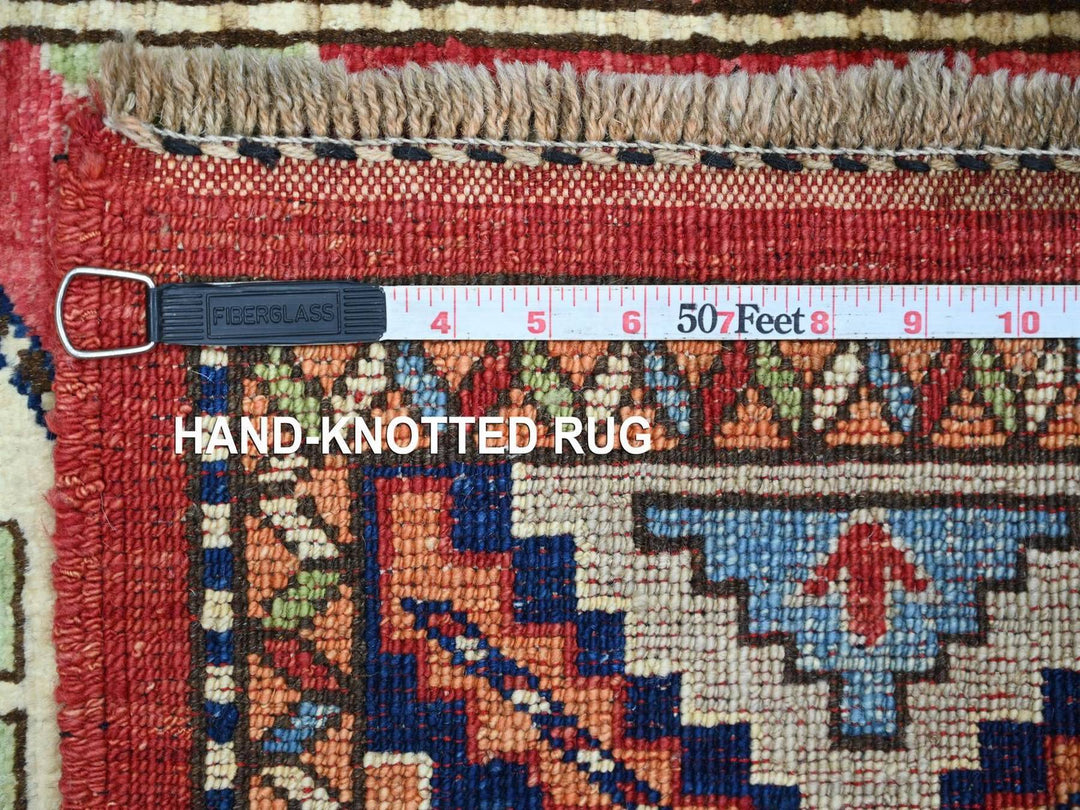 2'7" x 12'6" New Hand Knotted Red Wool Runner Oriental Rug - MOA10222551