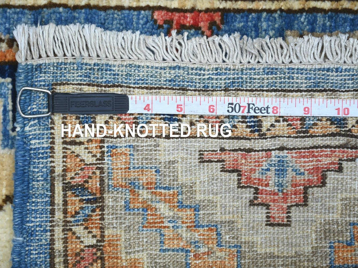 2'8" x 7'4" New Hand Knotted Blue Wool Runner Oriental Rug - MOA10222555