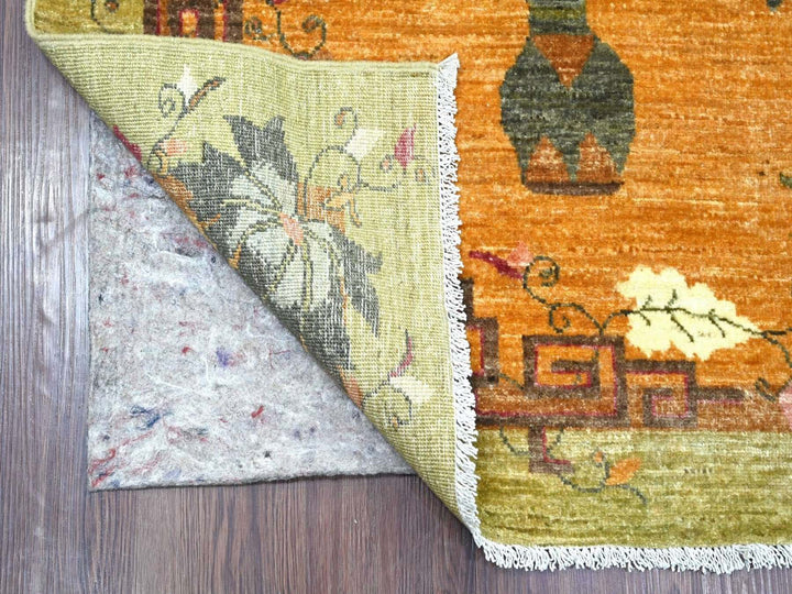 3'0" x 11'11" New Hand Knotted Brown Wool Runner Oriental Rug - MOA10222559