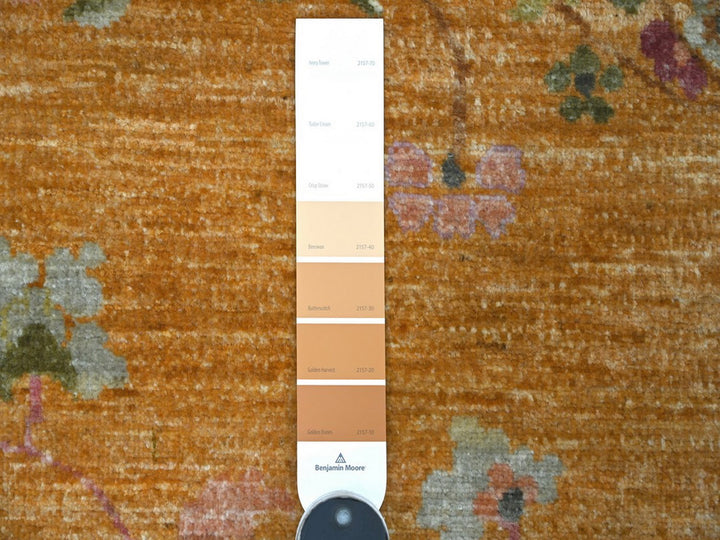 3'0" x 11'11" New Hand Knotted Brown Wool Runner Oriental Rug - MOA10222559
