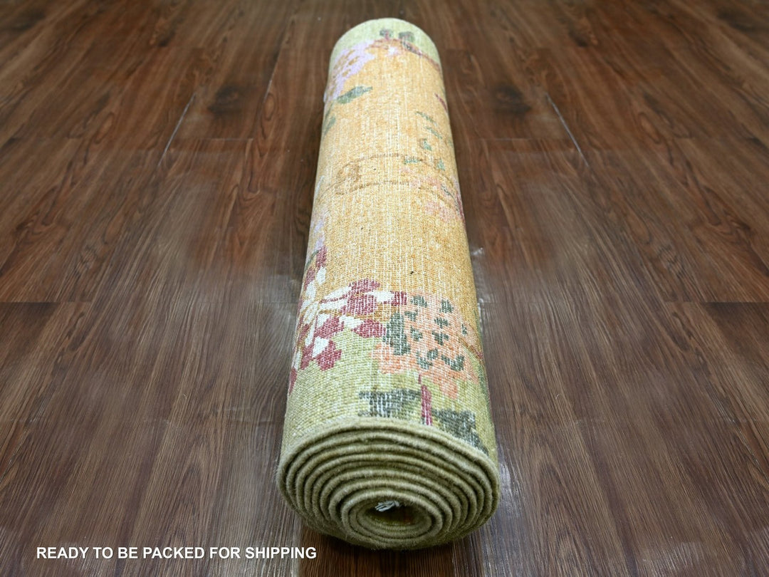 3'0" x 11'11" New Hand Knotted Brown Wool Runner Oriental Rug - MOA10222559