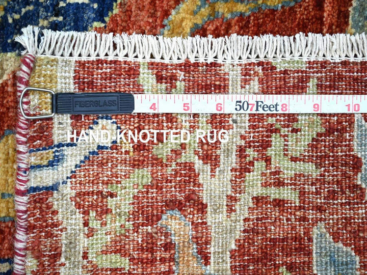 4'0" x 12'2" New Hand Knotted Red Wool Runner Oriental Rug - MOA10222563