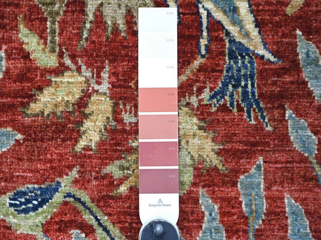 2'7" x 6'4" New Hand Knotted Red Wool Runner Oriental Rug - MOA10222564