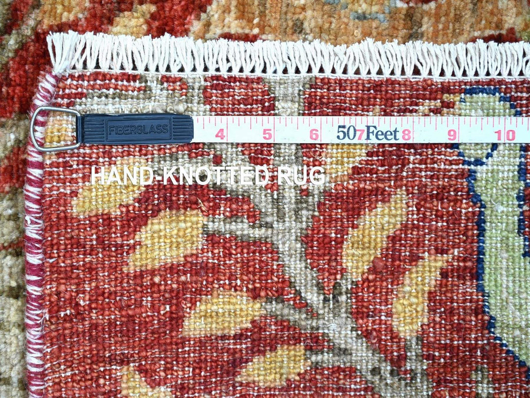 2'7" x 6'4" New Hand Knotted Red Wool Runner Oriental Rug - MOA10222564