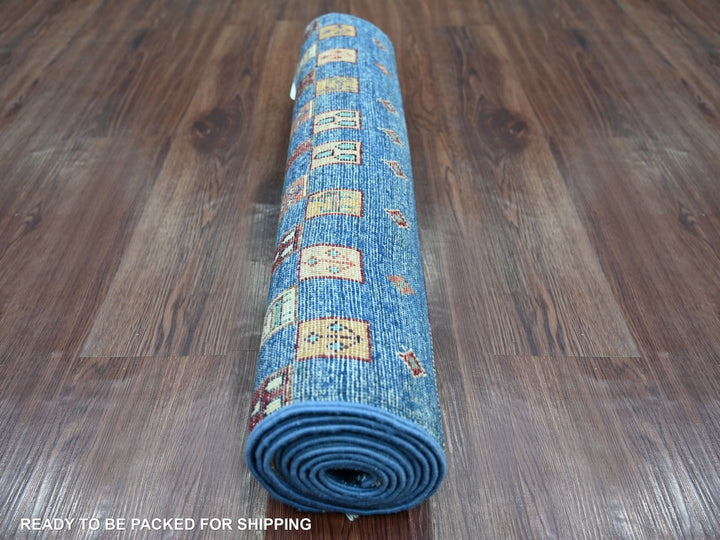 2'5" x 8'3" New Hand Knotted Multicolored Wool Runner Oriental Rug - MOA10222567