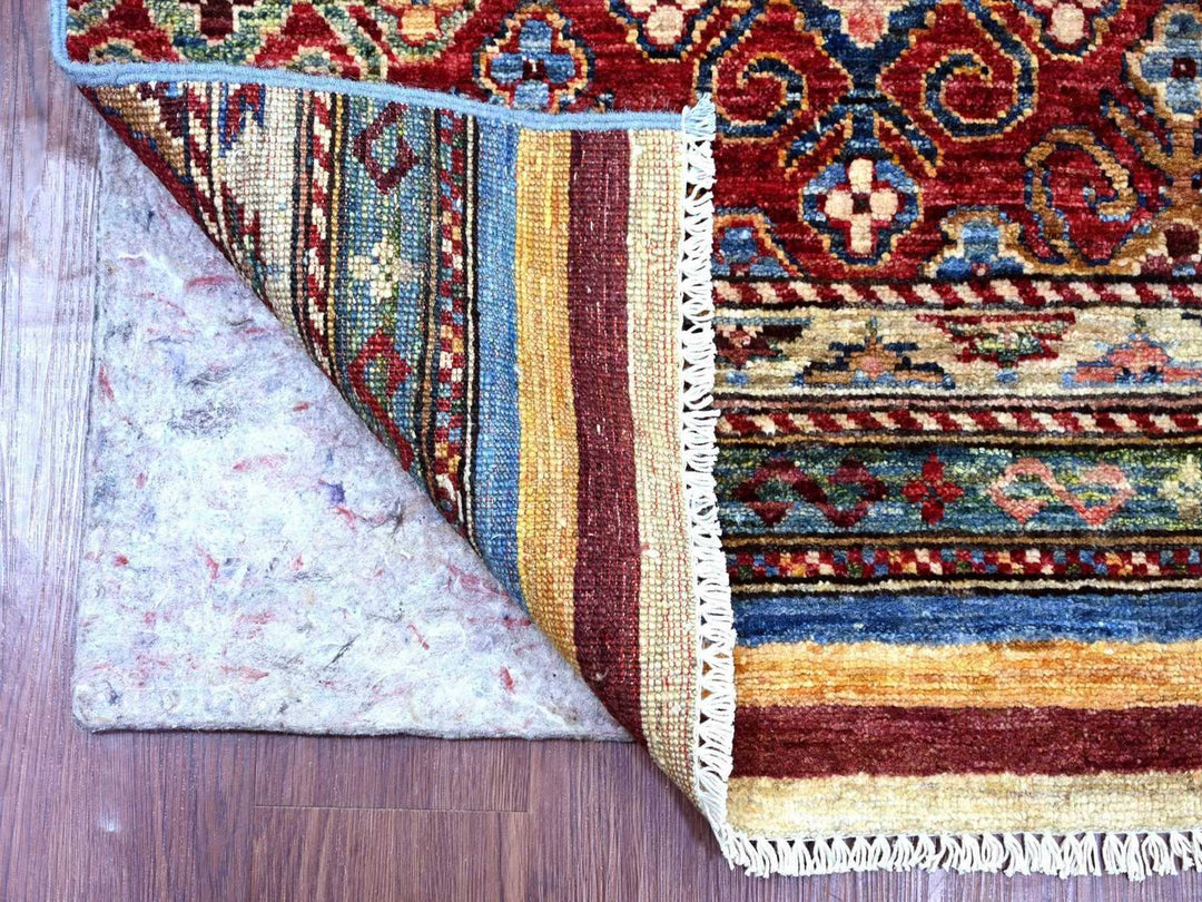 2'7" x 6'7" New Hand Knotted Multicolored Wool Runner Oriental Rug - MOA10222568