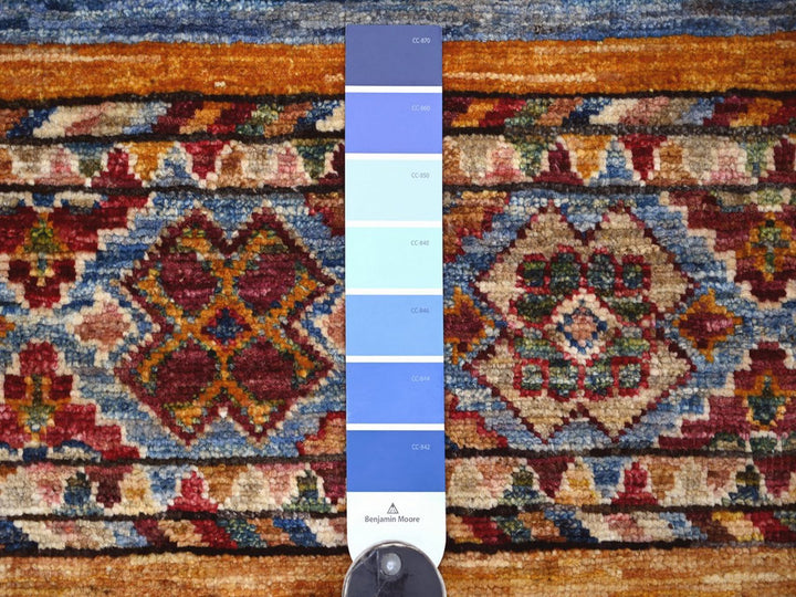2'7" x 6'7" New Hand Knotted Multicolored Wool Runner Oriental Rug - MOA10222568