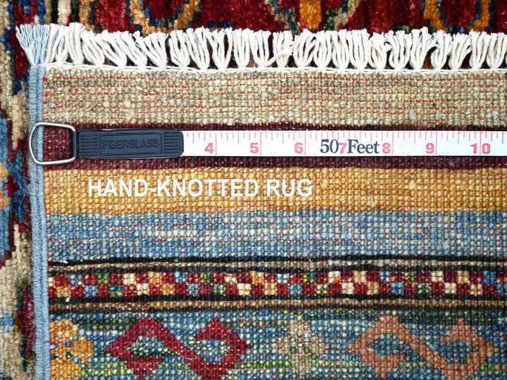 2'7" x 6'7" New Hand Knotted Multicolored Wool Runner Oriental Rug - MOA10222568