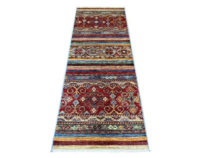2'5" x 6'7" New Hand Knotted Multicolored Wool Runner Oriental Rug - MOA10222572