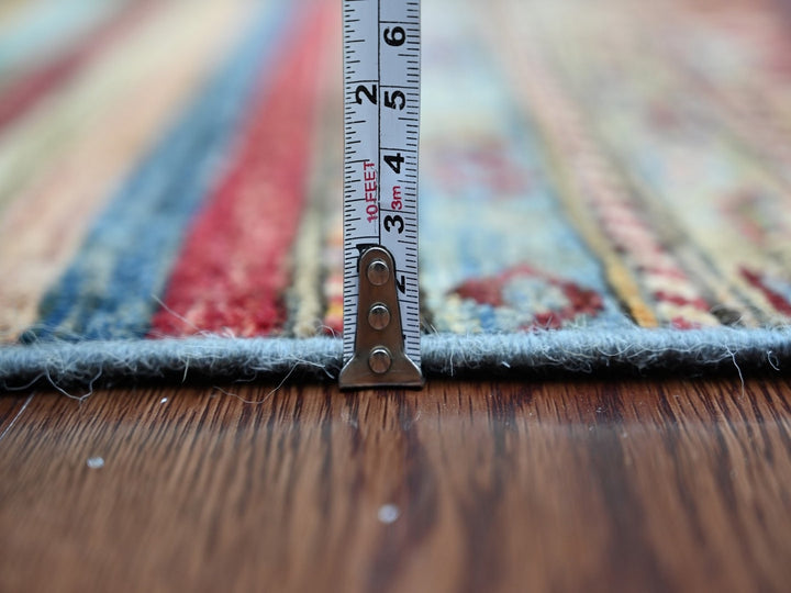 2'5" x 6'7" New Hand Knotted Multicolored Wool Runner Oriental Rug - MOA10222572