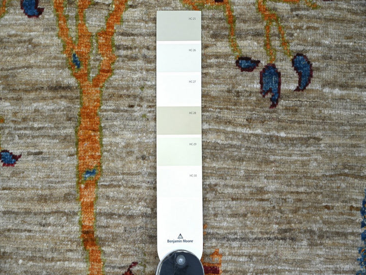 3'3" x 5'2" New Hand Knotted Ivory Wool Rectangle Oriental Rug - MOA10222574