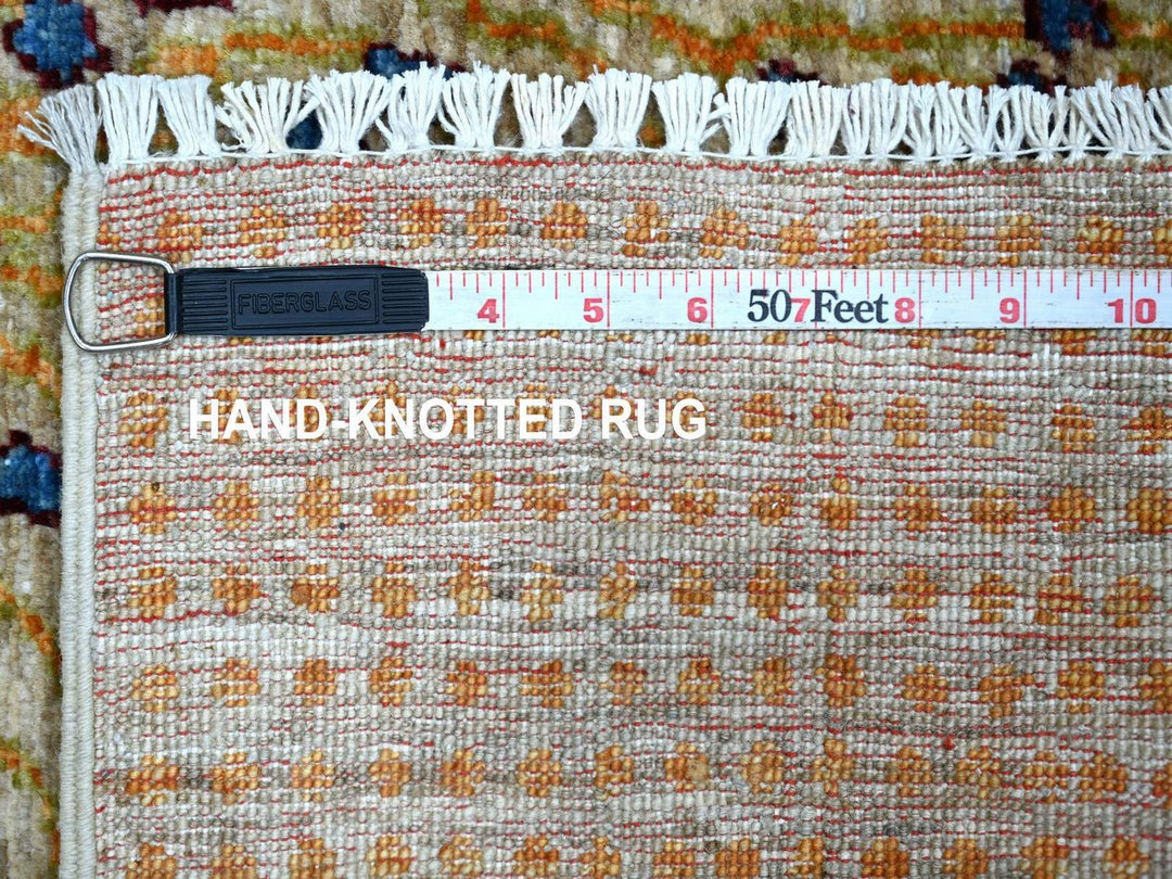 3'3" x 5'2" New Hand Knotted Ivory Wool Rectangle Oriental Rug - MOA10222574