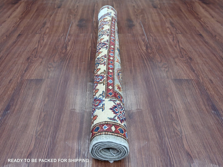 3'6" x 4'11" New Hand Knotted Grey Wool Rectangle Oriental Rug - MOA10222575
