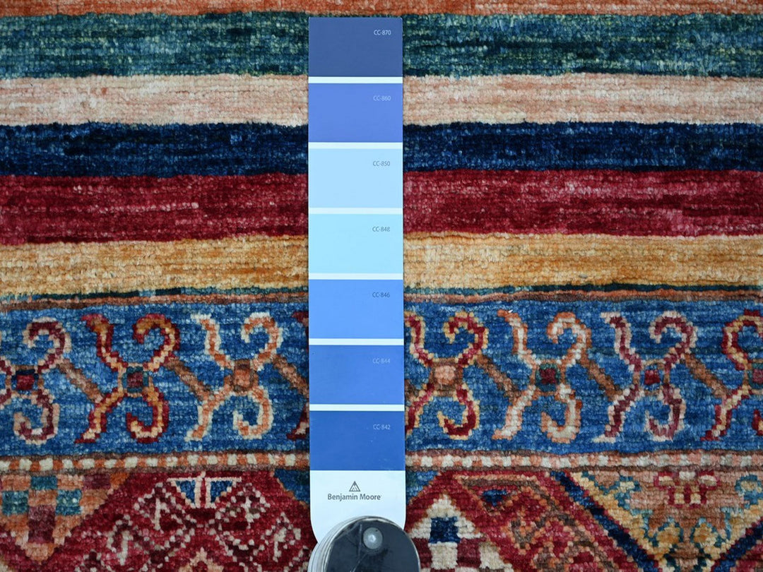 3'4" x 6'3" New Hand Knotted Multicolored Wool Runner Oriental Rug - MOA10222577
