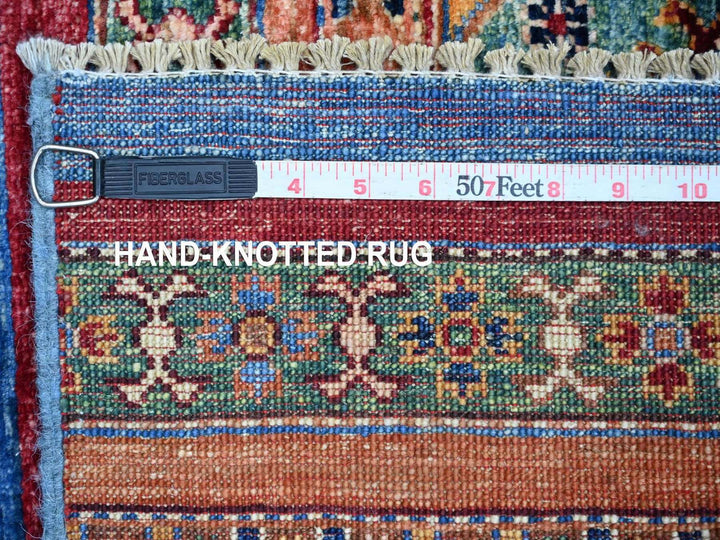 3'4" x 6'3" New Hand Knotted Multicolored Wool Runner Oriental Rug - MOA10222577