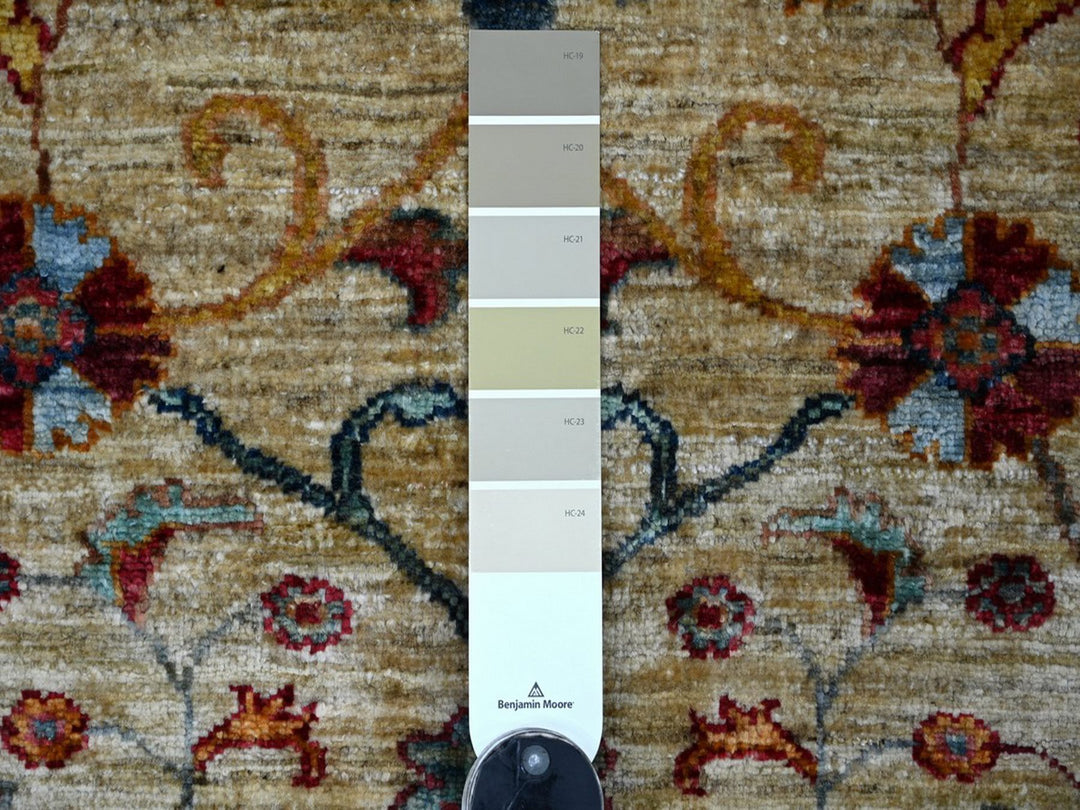 3'7" x 4'10" New Hand Knotted Ivory Wool Rectangle Oriental Rug - MOA10222578
