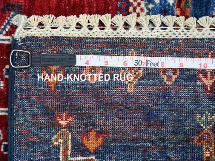 3'4" x 4'11" New Hand Knotted Blue Wool Rectangle Oriental Rug - MOA10222579
