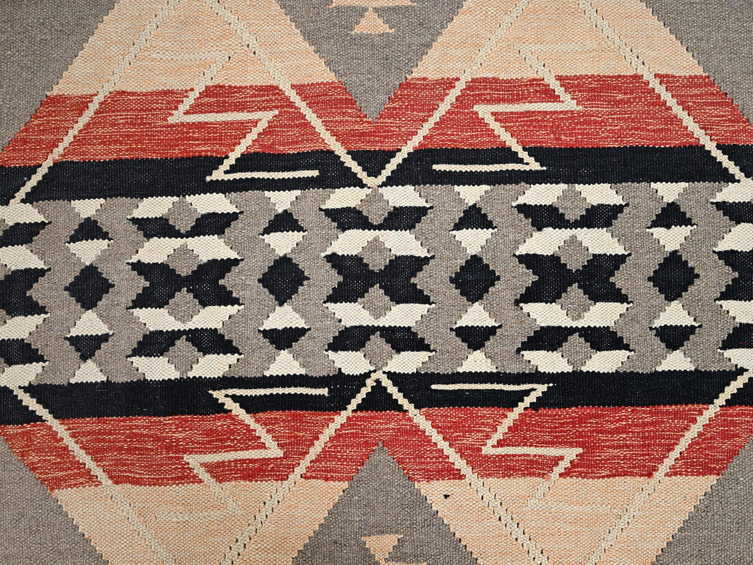 7'11" x 10'3" New Hand Woven Brown Wool Rectangle Oriental Rug - MOA1022257