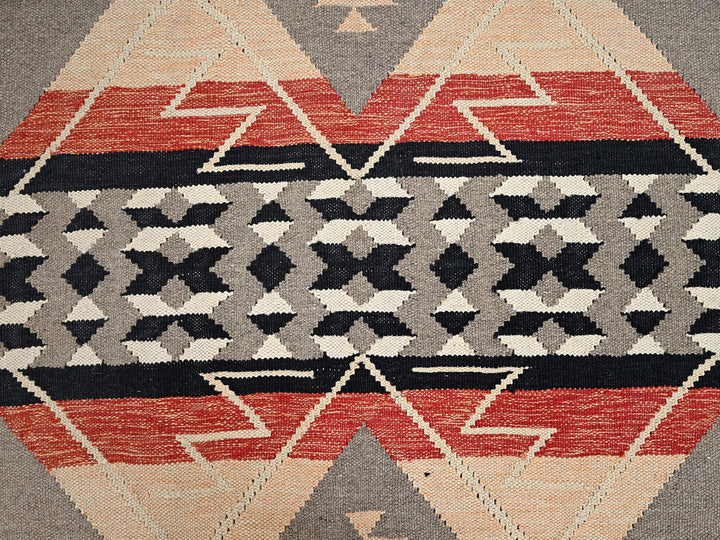 7'11" x 10'3" New Hand Woven Brown Wool Rectangle Oriental Rug - MOA1022257