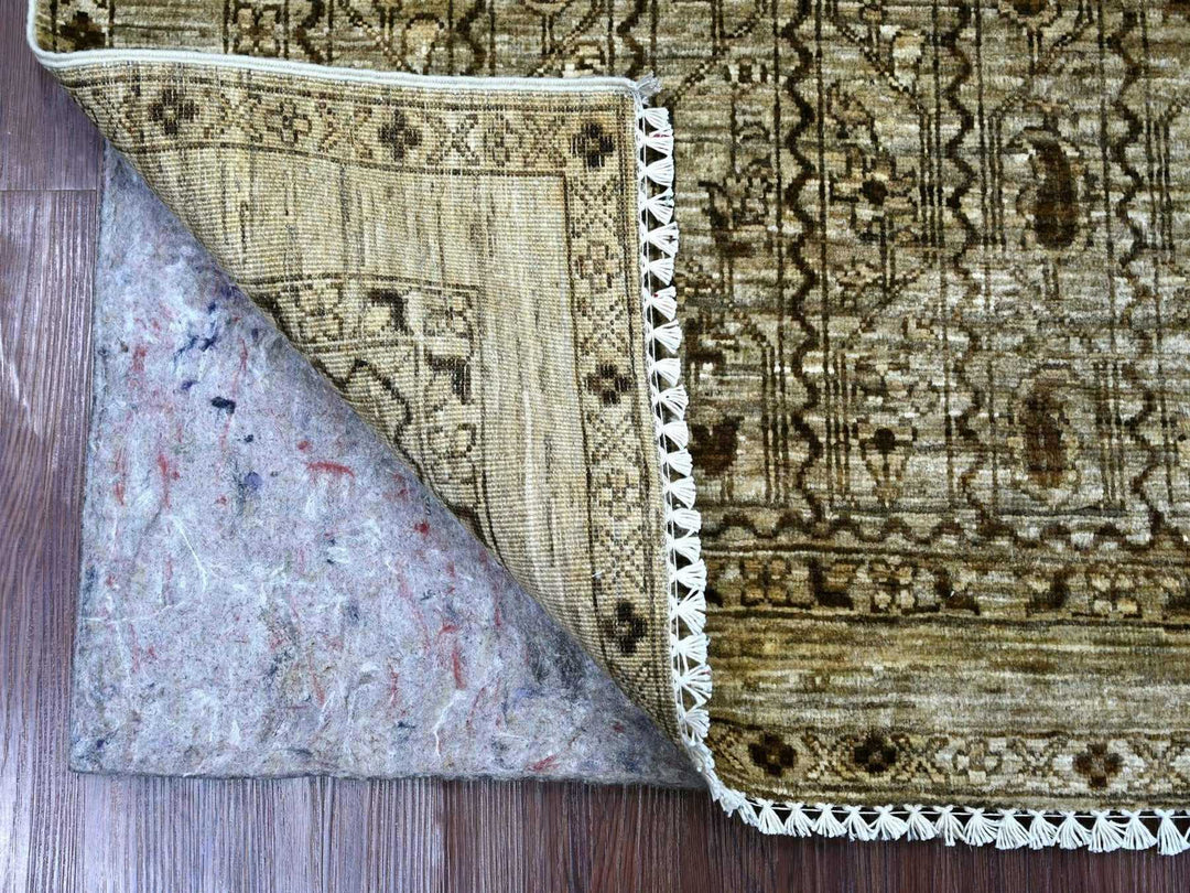 3'3" x 4'11" New Hand Knotted Brown Wool Rectangle Oriental Rug - MOA10222580
