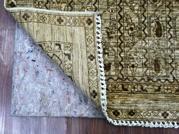 3'3" x 4'11" New Hand Knotted Brown Wool Rectangle Oriental Rug - MOA10222580