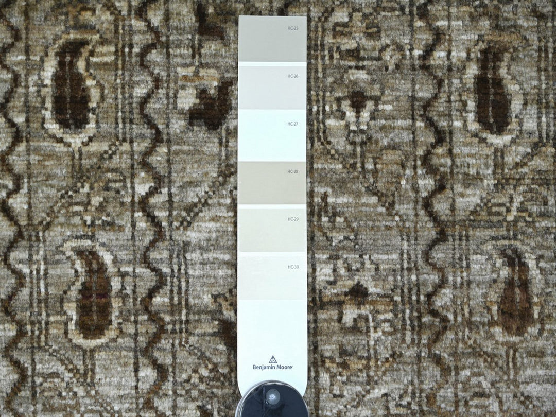 3'3" x 4'11" New Hand Knotted Brown Wool Rectangle Oriental Rug - MOA10222580