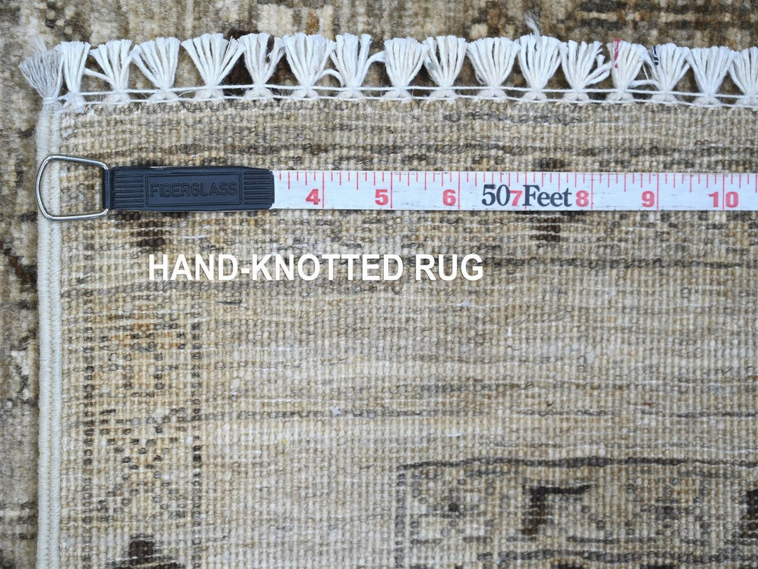 3'3" x 4'11" New Hand Knotted Brown Wool Rectangle Oriental Rug - MOA10222580