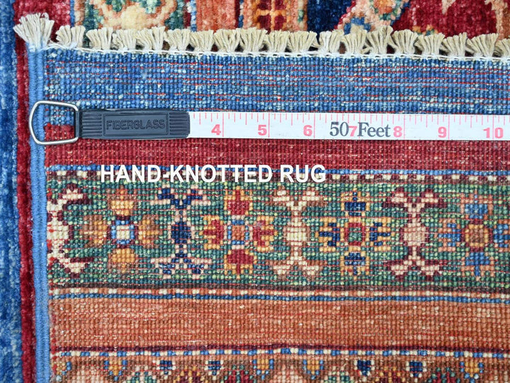 3'3" x 6'3" New Hand Knotted Multicolored Wool Runner Oriental Rug - MOA10222581