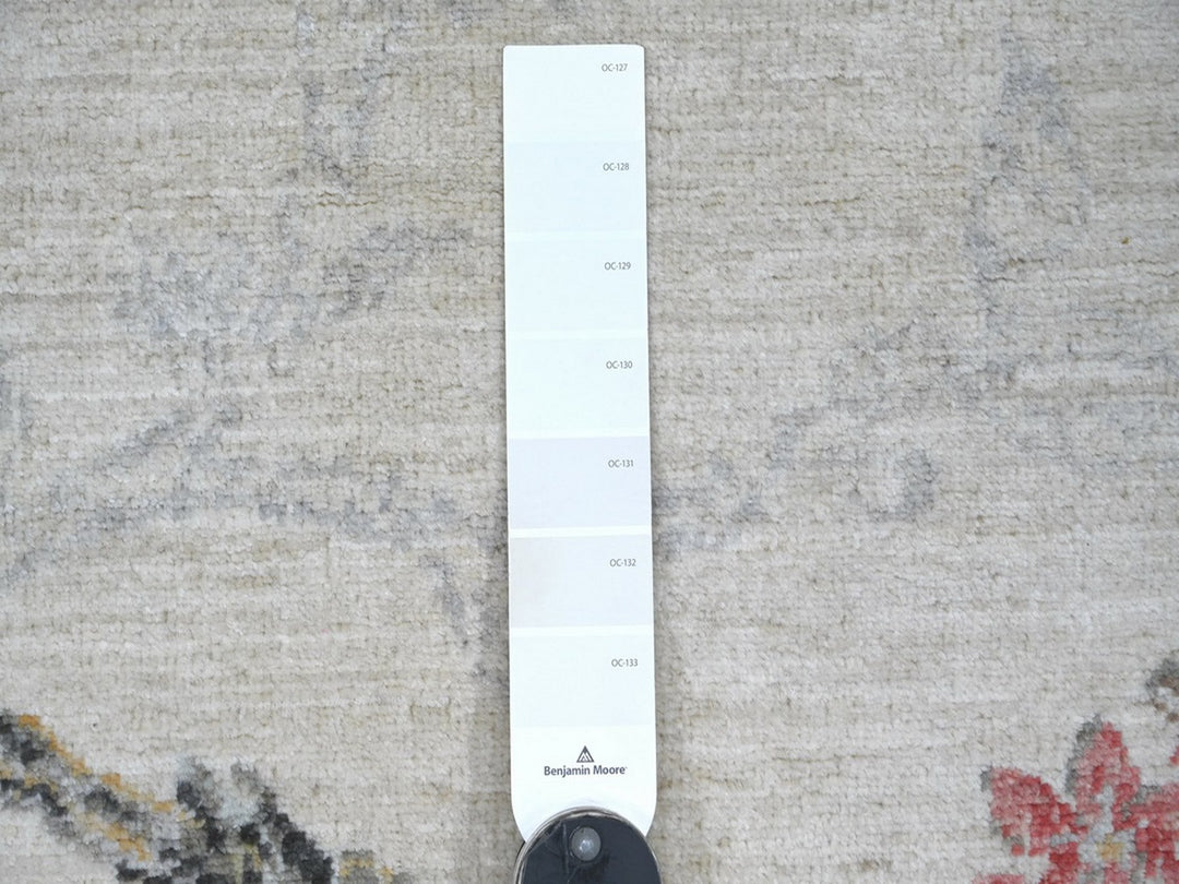 6'3" x 8'8" New Hand Knotted Ivory Wool Rectangle Oriental Rug - MOA10222591