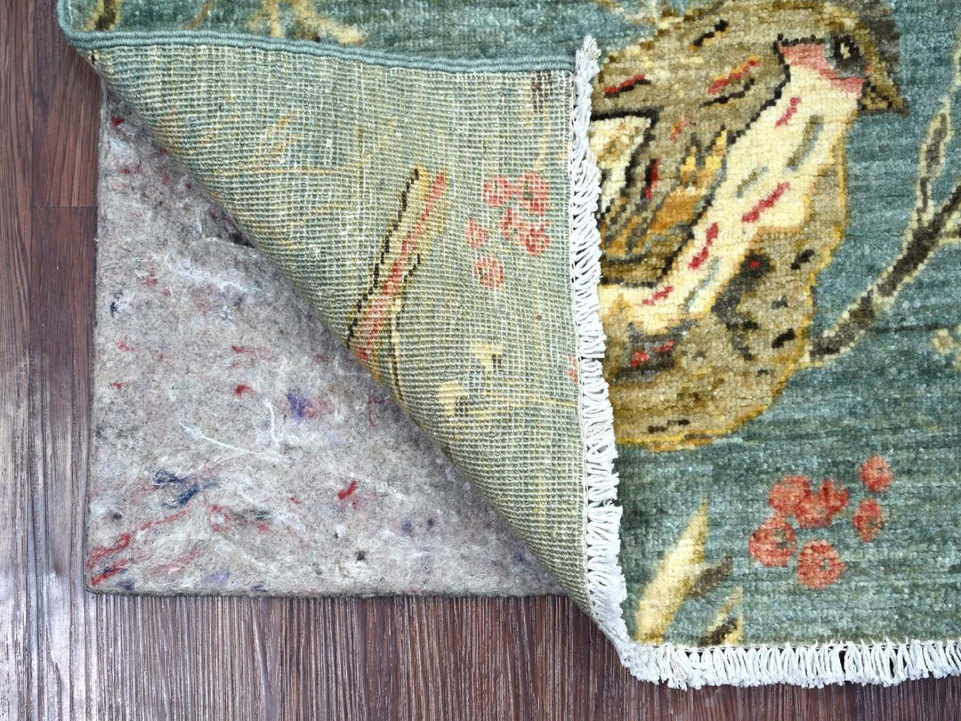 2'0" x 3'3" New Hand Knotted Grey Wool Rectangle Oriental Rug - MOA10222593